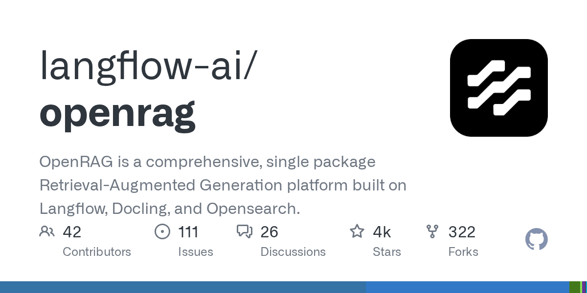 OpenRAG — RAG 파이프라인 3요소 통합 올인원 플랫폼