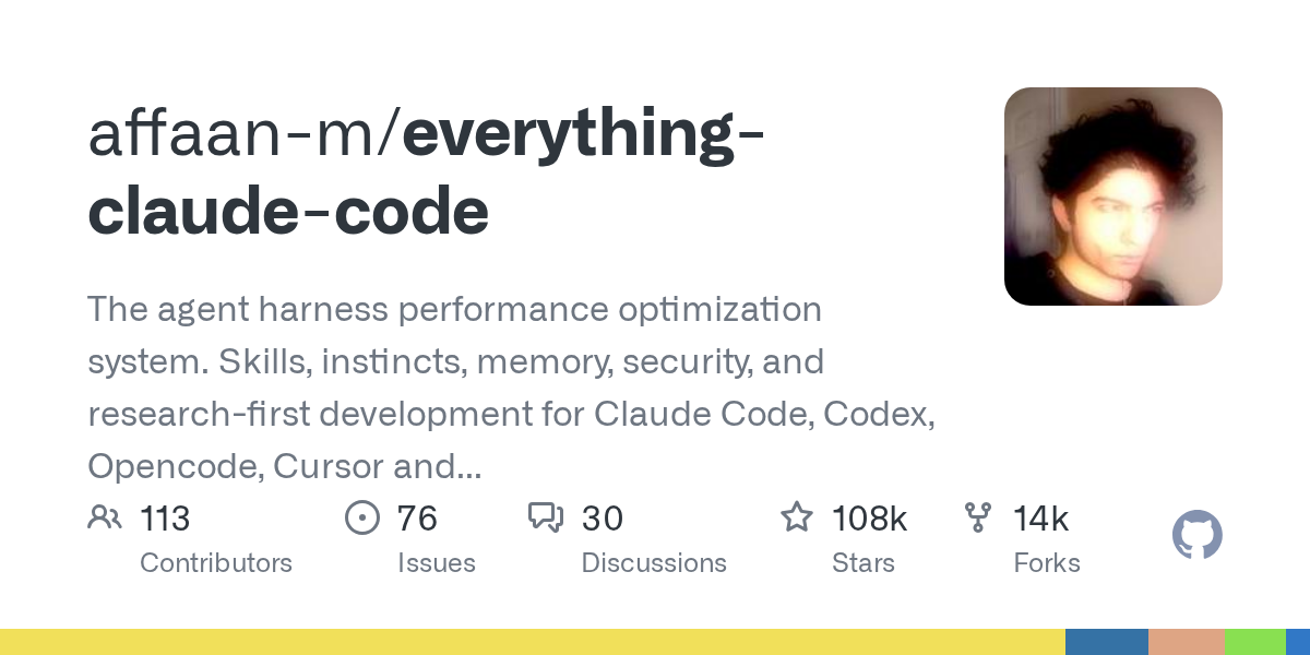 everything-claude-code — Claude TDD 자동화 설정집