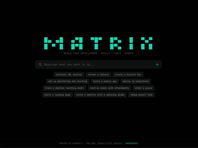 Matrix: 10만 에이전트 학습 기반 AI 전용 검색 모델