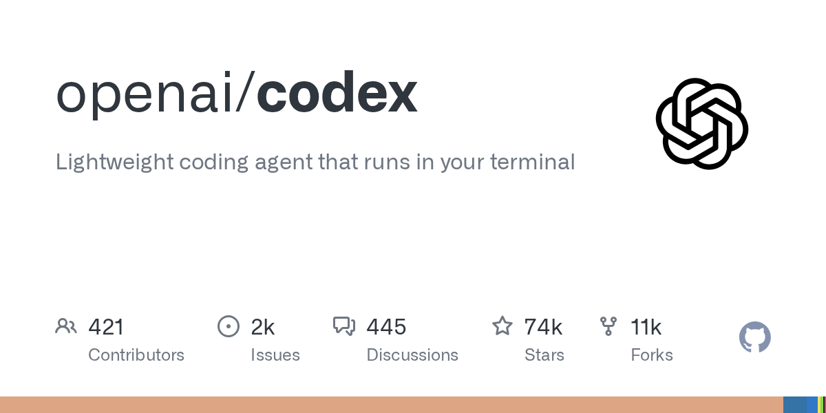 OpenAI Codex — 터미널에서 실행되는 경량 코딩 에이전트 오픈소스