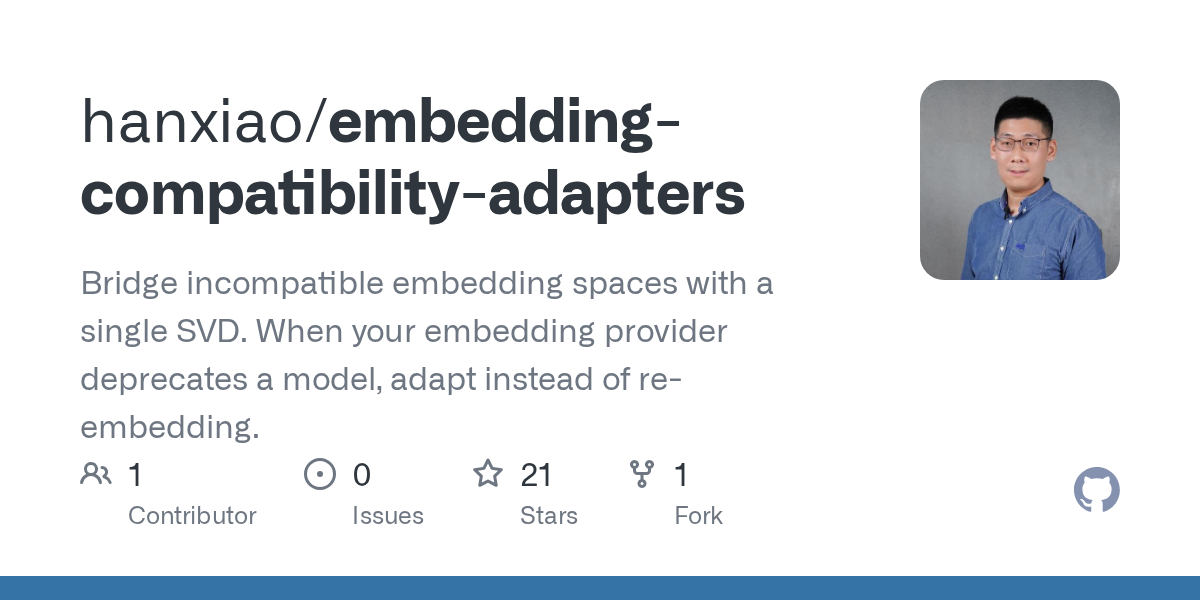Embedding Compatibility Adapters — 임베딩 모델 교체 비용 0원으로 만드는 직교 변환