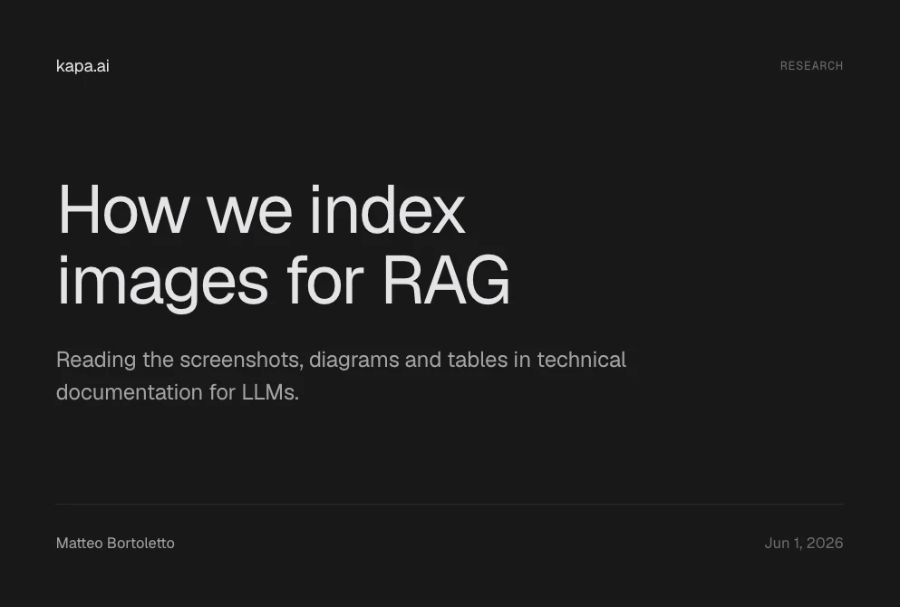 Kapa.ai: 기술 문서의 이미지를 RAG 파이프라인에 효율적으로 인덱싱하는 방법