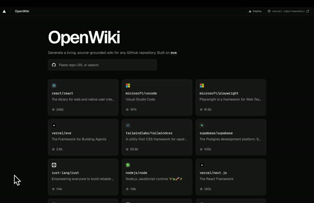 OpenWiki — GitHub 코드 변경 시 자동 갱신되는 오픈소스 위키 생성기