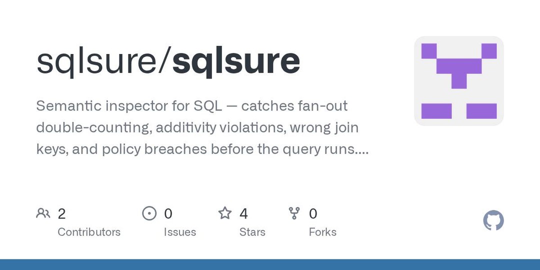 Sqlsure — AI 생성 SQL의 의미론적 오류를 0.1ms 내 검출