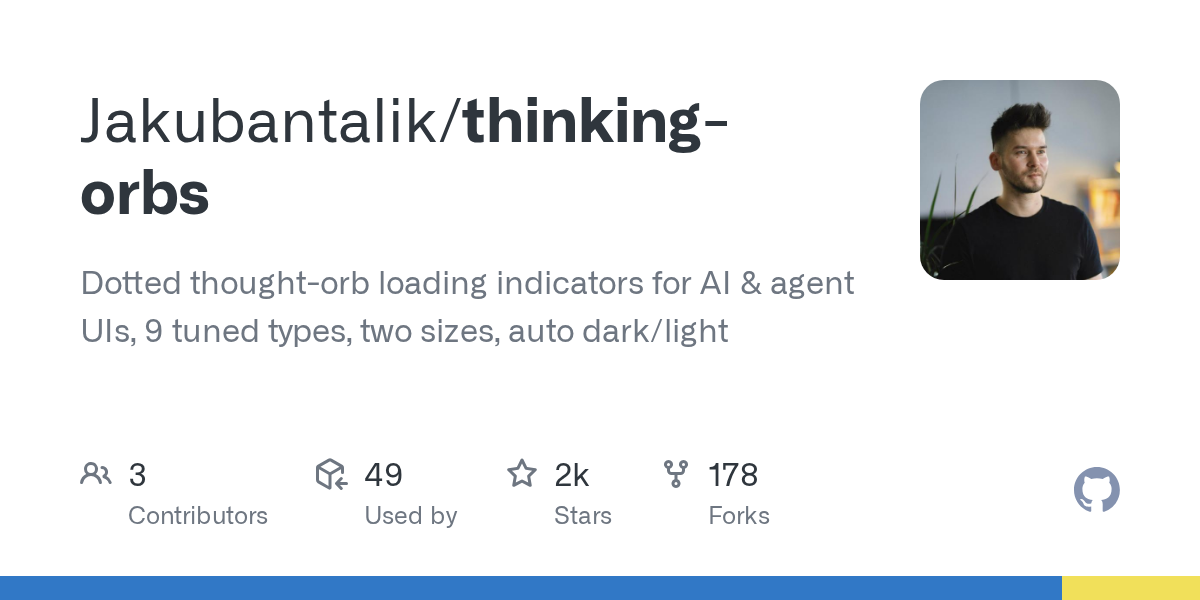 Thinking Orbs — AI 에이전트용 점선 로딩 애니메이션 컴포넌트
