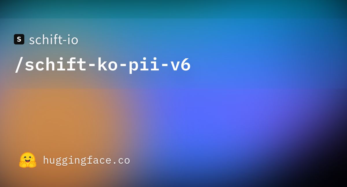 schift-ko-pii — 한국어 개인정보 탐지 특화 경량 모델